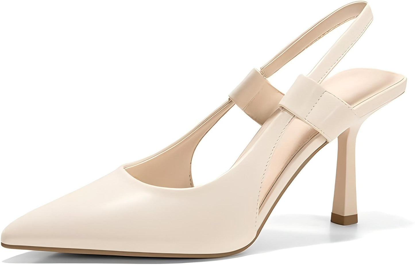 Coutgo - Sandalias de tacón bajo para mujer, cerradas, con punta puntiaguda, sin cordones, para fiesta, graduación y vestido