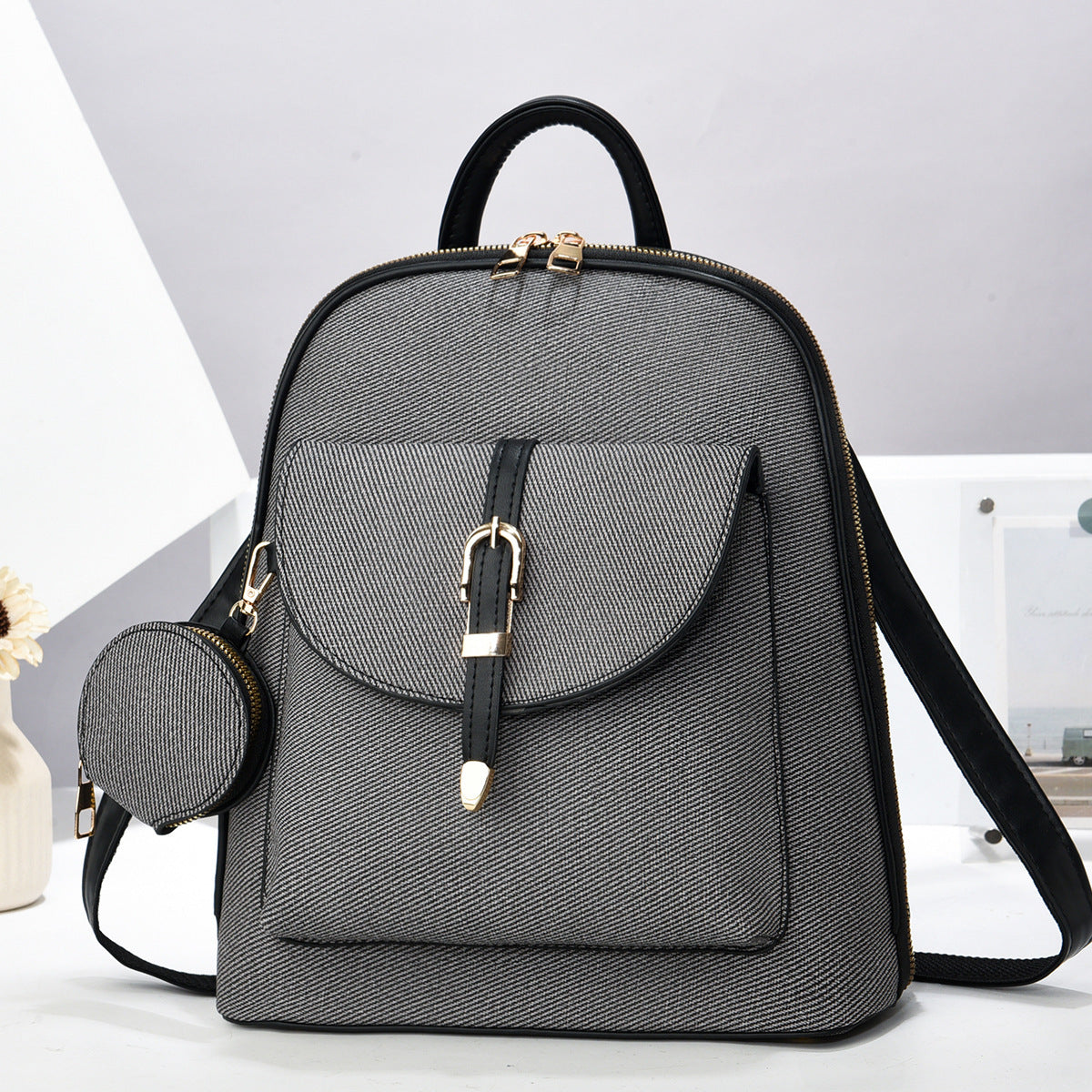 Mochila de viaje multifuncional de un solo hombro para mujer