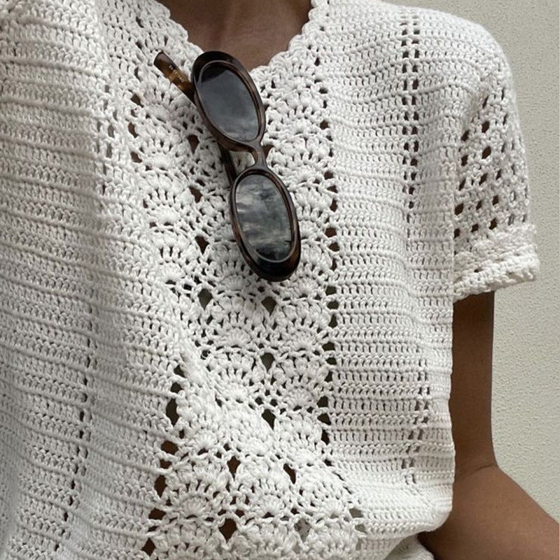 Conjunto de dos piezas de punto jacquard para mujer