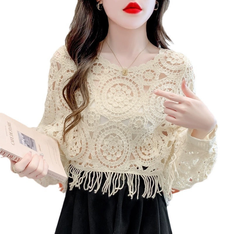 Short Pullover Sweater Blouse Women's Casual Coat
