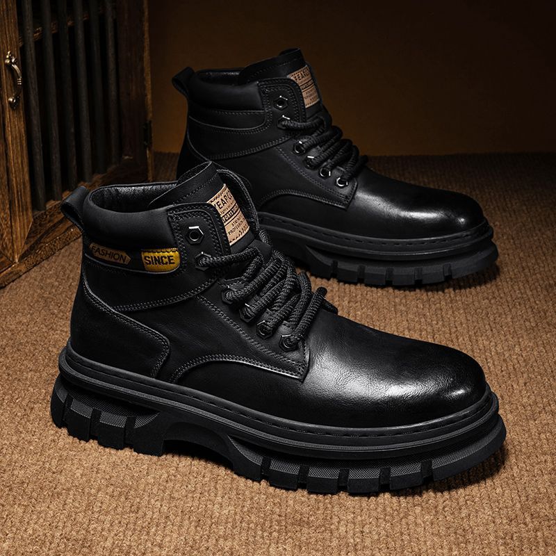 Botas Martin para hombre, modernas, de caña alta, estilo británico, para trabajar.