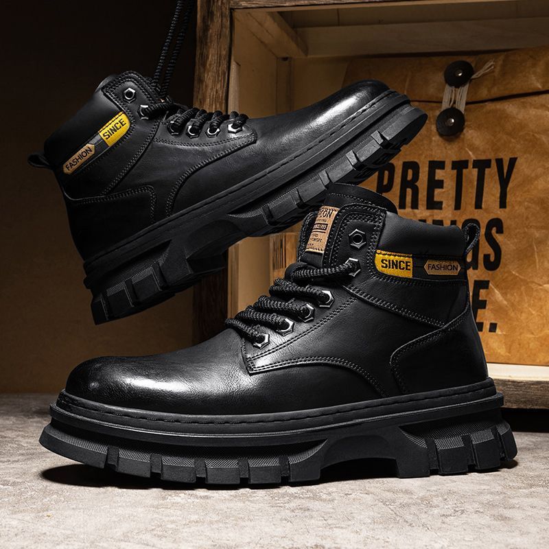 Botas Martin para hombre, modernas, de caña alta, estilo británico, para trabajar.