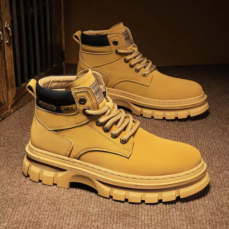 Botas Martin para hombre, modernas, de caña alta, estilo británico, para trabajar.