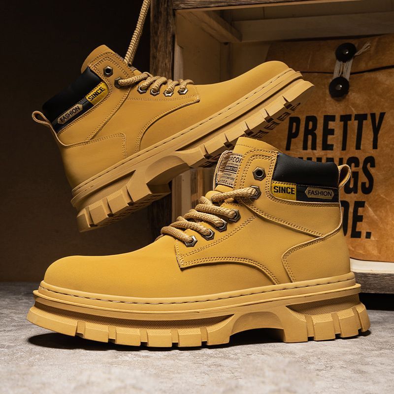 Botas Martin para hombre, modernas, de caña alta, estilo británico, para trabajar.