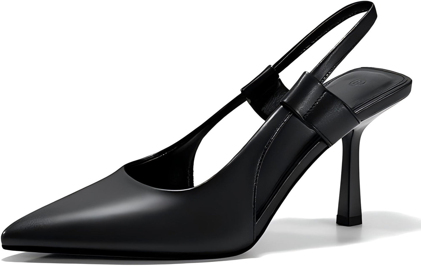 Coutgo - Sandalias de tacón bajo para mujer, cerradas, con punta puntiaguda, sin cordones, para fiesta, graduación y vestido