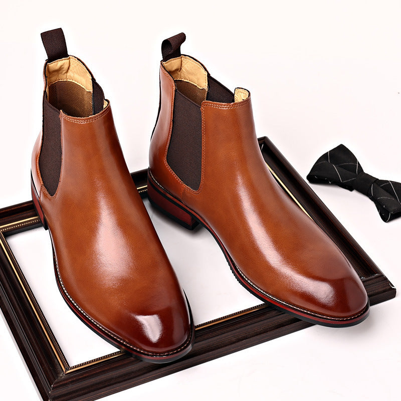 Botas Chelsea para hombre de otoño transpirables con punta puntiaguda