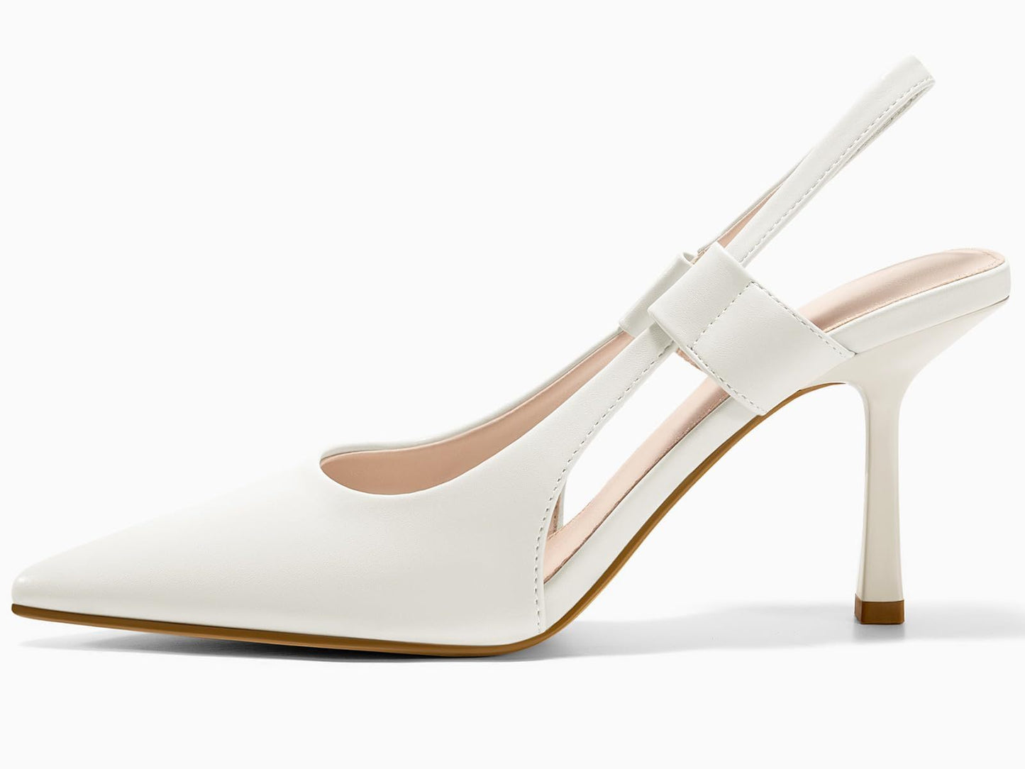 Coutgo - Sandalias de tacón bajo para mujer, cerradas, con punta puntiaguda, sin cordones, para fiesta, graduación y vestido