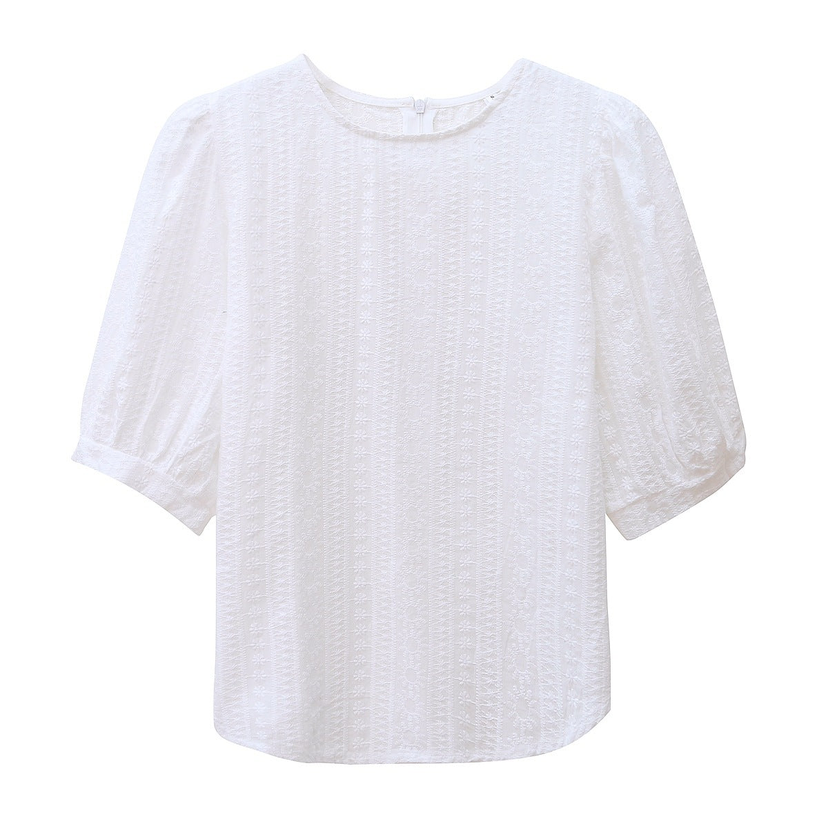 Retro French Small Puff Sleeve Top