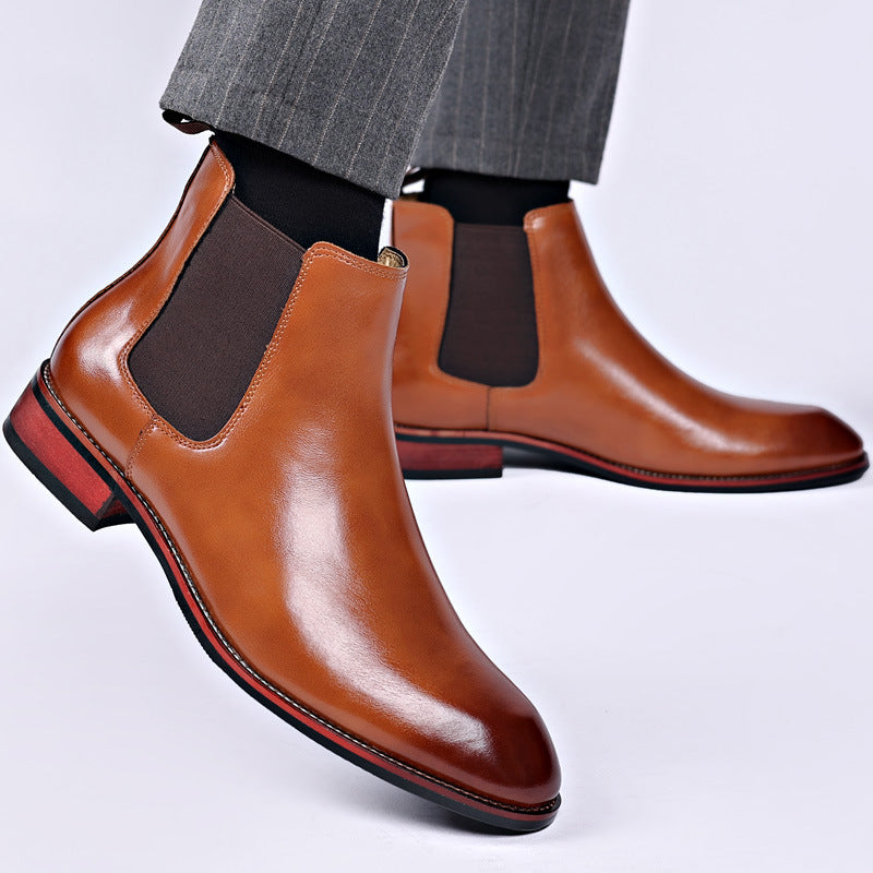 Botas Chelsea para hombre de otoño transpirables con punta puntiaguda