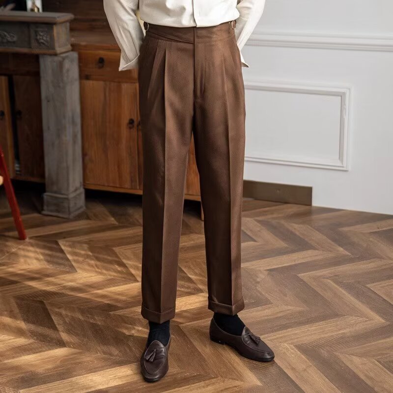 Straight Drooping Casual Pants British Style Formal Trousers