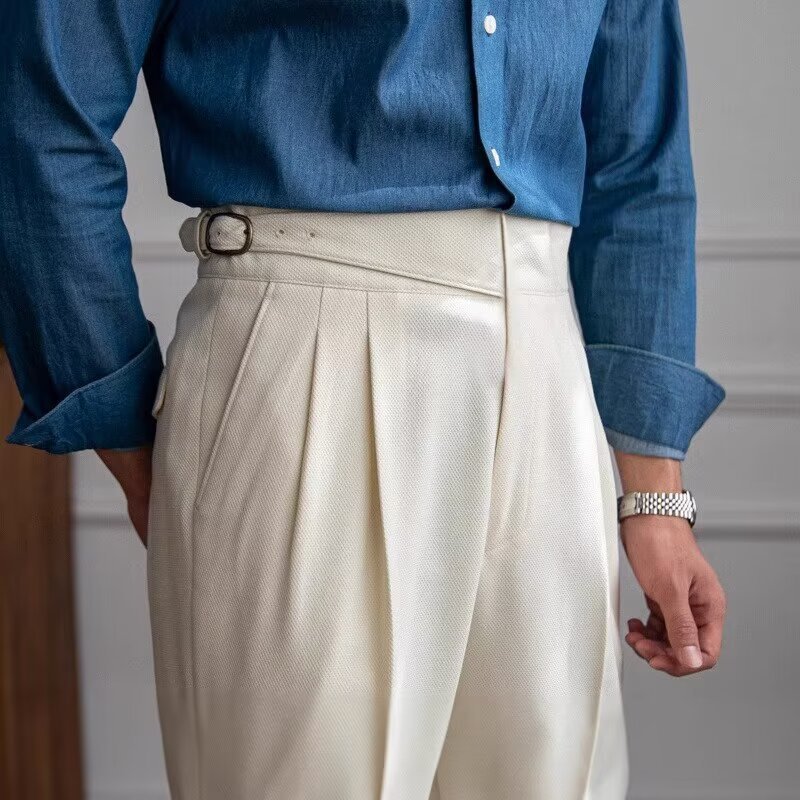 Straight Drooping Casual Pants British Style Formal Trousers