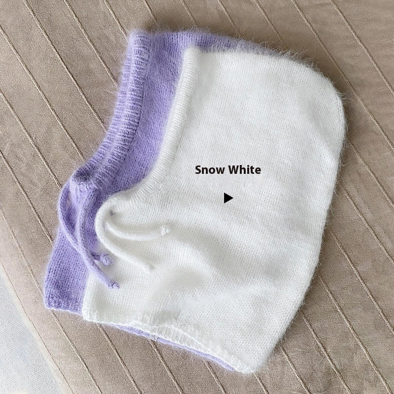 Autumn And Winter Fashion Warm Scarf Neck Protection Integrated Woolen Knitted Hat