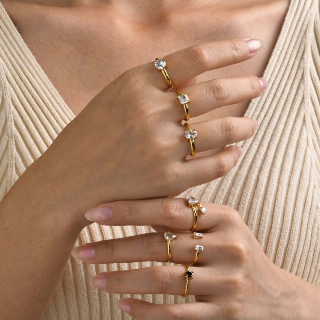 Women's Special-interest Stainless Steel Open Ring