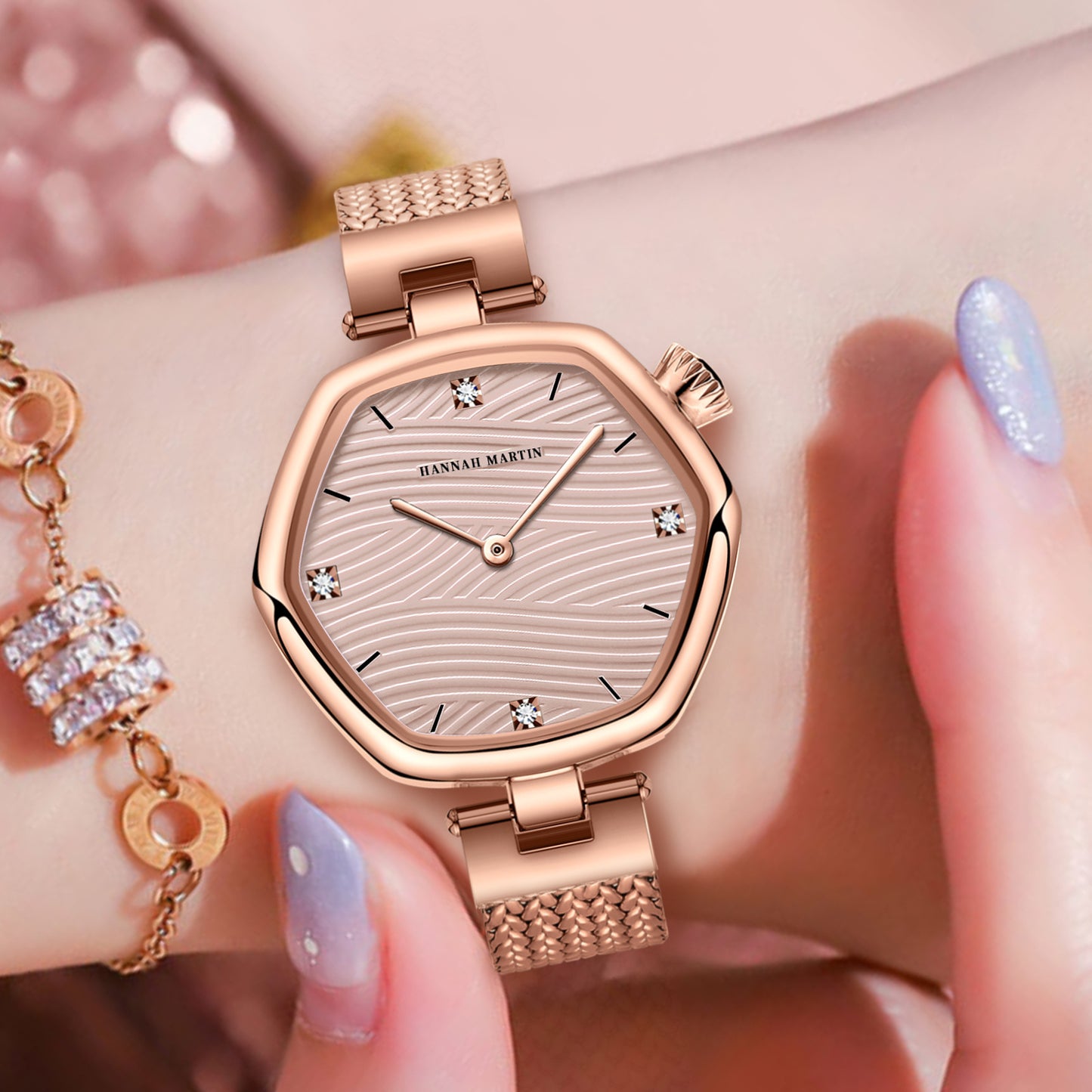 Hanan Martin Watch - Fashion Simple Hexagonal Movement Women's Watch