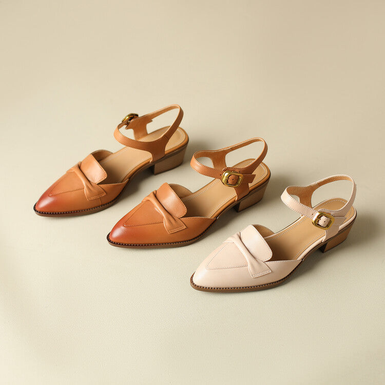 Women's Bowknot Pointed Toe Sandals