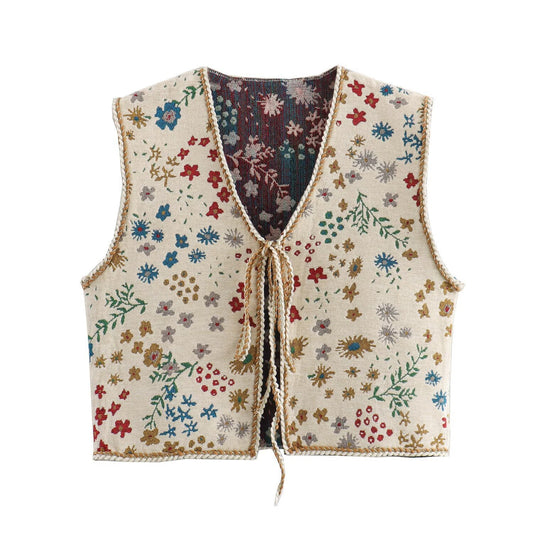Jacquard Casual Women's Fashion Vest